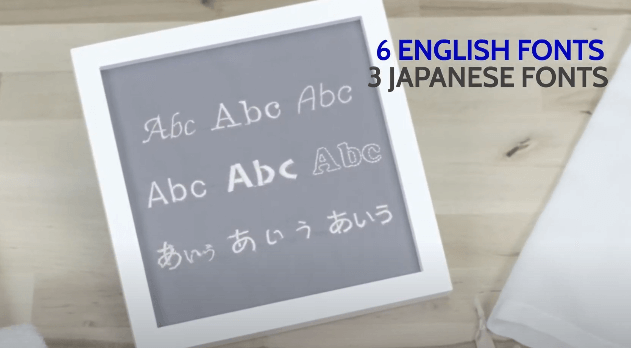 Built-in 6 English fonts and 3 Japanese fonts