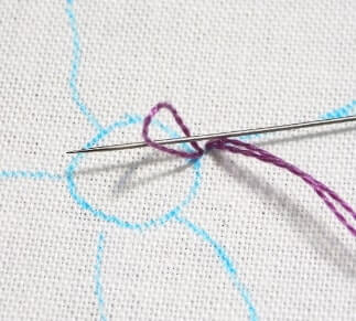 How To Start An Embroidery Stitch 1